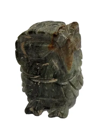 owl figure carved of green stone