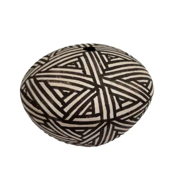 black and white Acoma seed jar